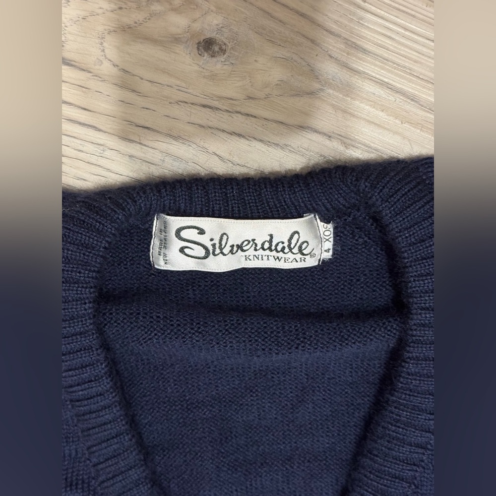 VINTAGE NEW Zealand Silverdale Knitwear Fisherman Heavy Knit Wool Sweater SZ XOS - Picture 3 of 6